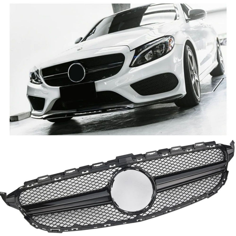 per Mercedes C W205 S205 14-18 Griglia Anteriore (no camera) Look AMG GT