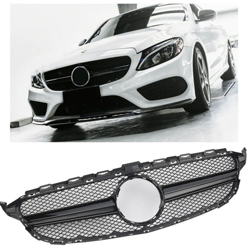 per Mercedes C W205 S205 14-18 Griglia Anteriore (no camera) Look AMG GT