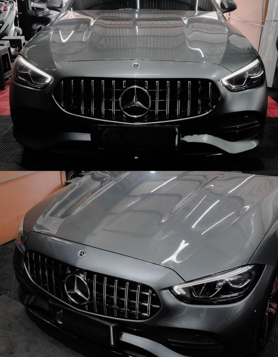 per Mercedes C W206 S206 Griglia Radiatore Panamericana Look AMG