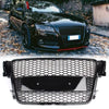 Griglia Calandra a Nido D'ape RS5 Look Nero Total Black per Audi A5 8T 2007-2011