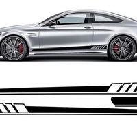 Decalcomanie laterali Adesivo in vinile nero opaco per MERCEDES Classe C C205 Co