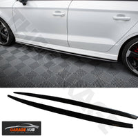 TOP SELLER Sotto Minigonne per AUDI A3 8P 8V 8Y *RS-Look* Laterali Nero ABS
