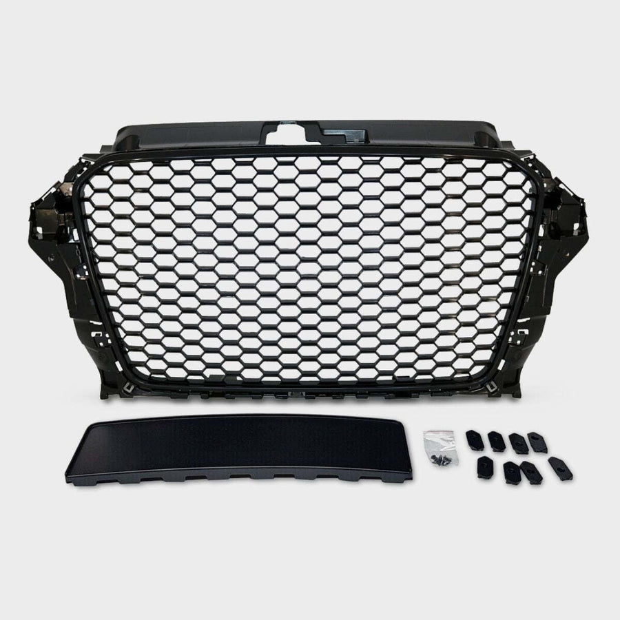 per AUDI A3 8V 2012-2016 Griglia Ottica RS3 Nero a Nido D'ape