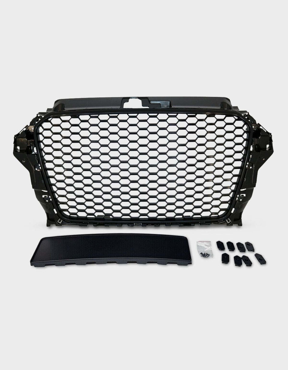 per AUDI A3 8V 2012-2016 Griglia Ottica RS3 Nero a Nido D'ape