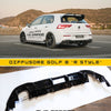 DIFFUSORE POSTERIORE ✨R LOOK✨ per VW GOLF 8 TSI TDI con 2 Uscite singole NERO