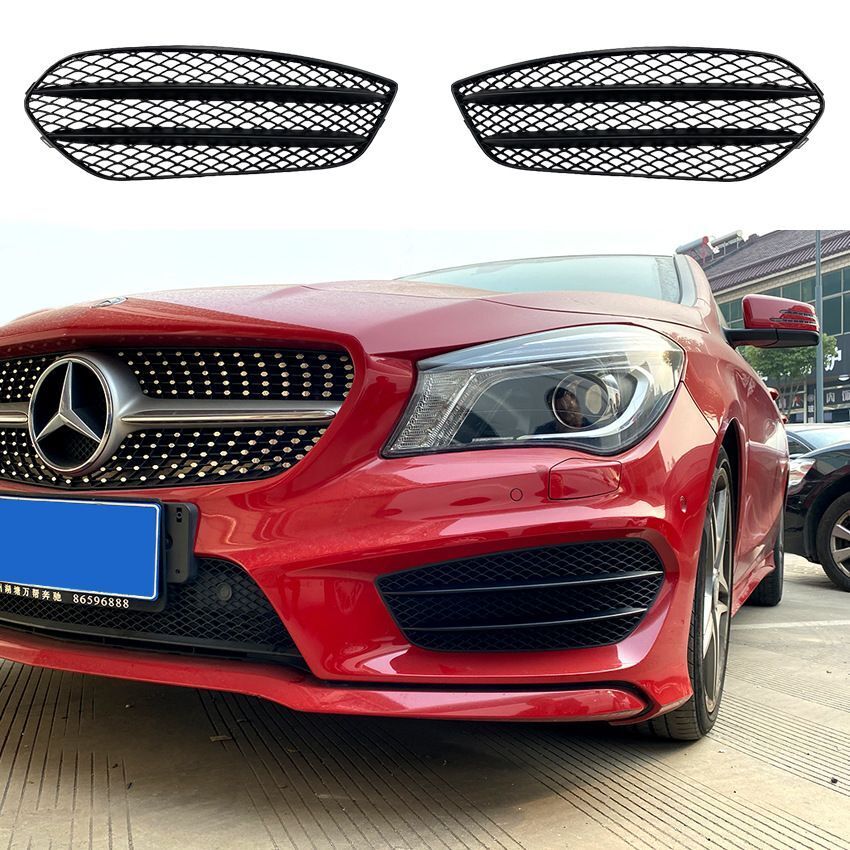 Griglia paraurti + alette adatte per Mercedes C117 X117 CLA con equipaggiamen...