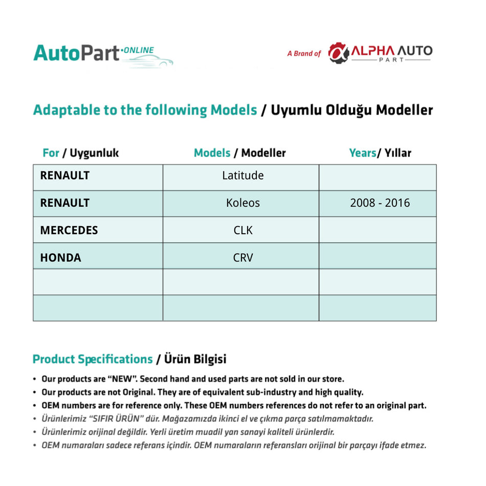 Kit Riparazione Tetto Panoramico Renault Latitude 4pz