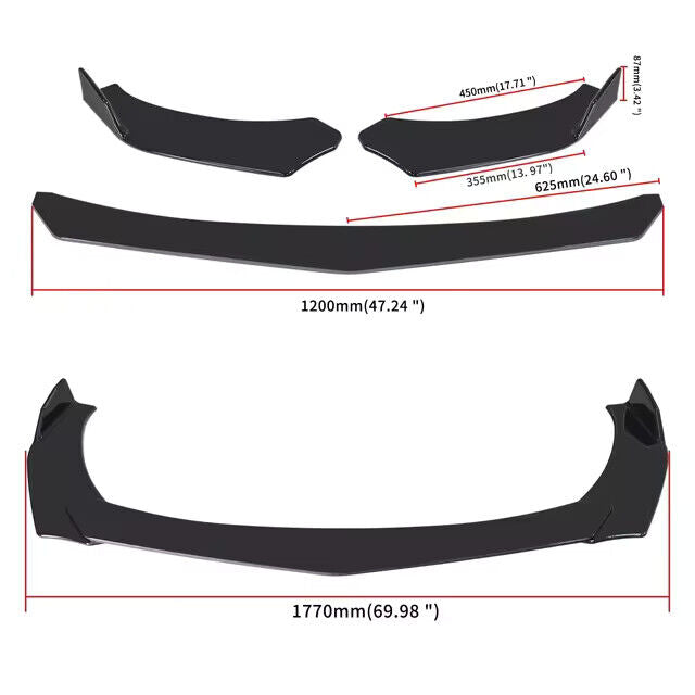 UPGRADE MOD *LOOK QUADRIFOGLIO* per ALFA ROMEO GIULIA LAMA SPLITTER FRONTALE – vista 15