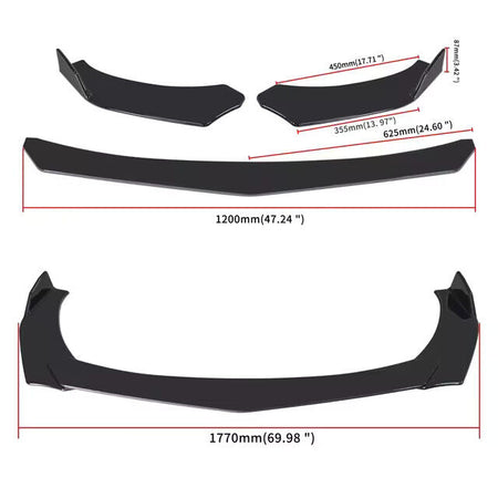 UPGRADE MOD *LOOK QUADRIFOGLIO* per ALFA ROMEO GIULIA LAMA SPLITTER FRONTALE – vista 15