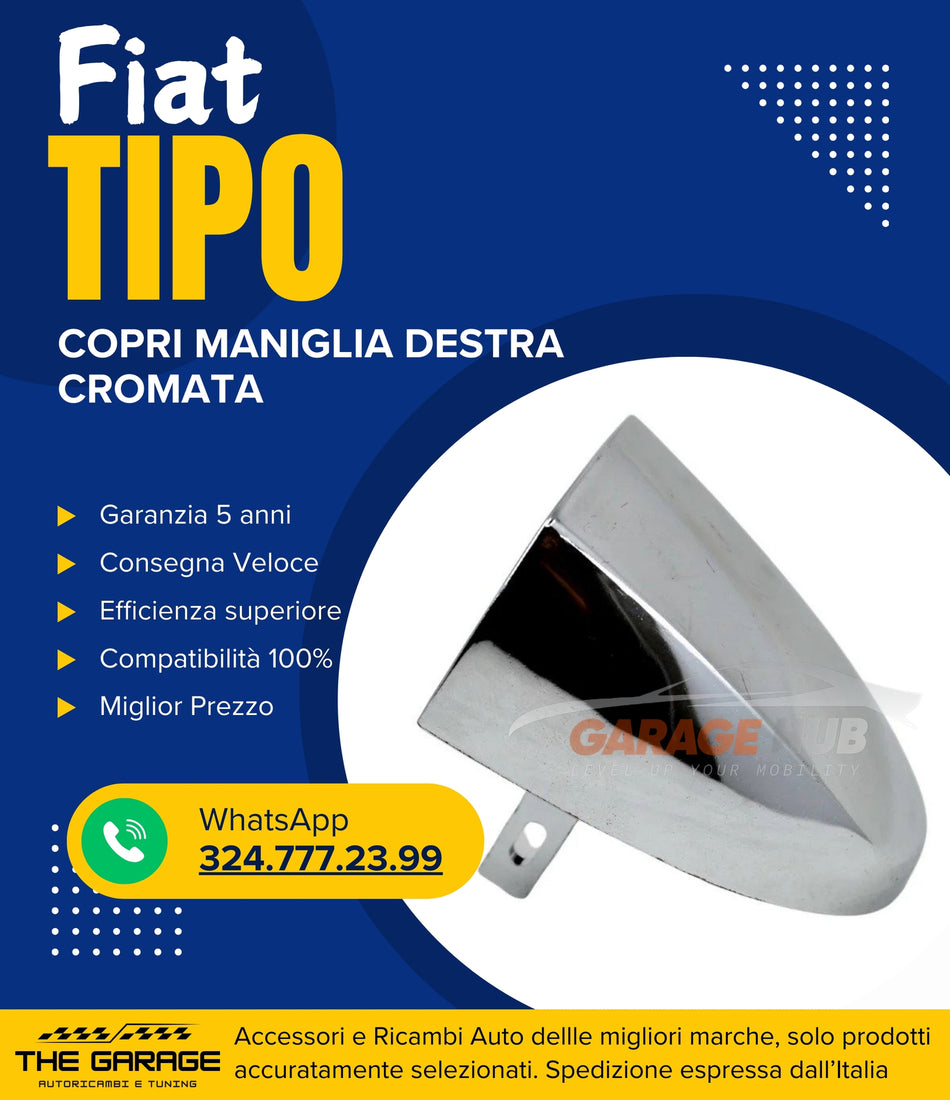 Tappo Copri Maniglia Destra per FIAT TIPO dal 2015, Tappo Copertura Cover