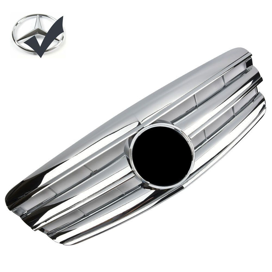 Griglia griglia sportiva per Mercedes W221 S 2005-2009 cromata AMG LOOK