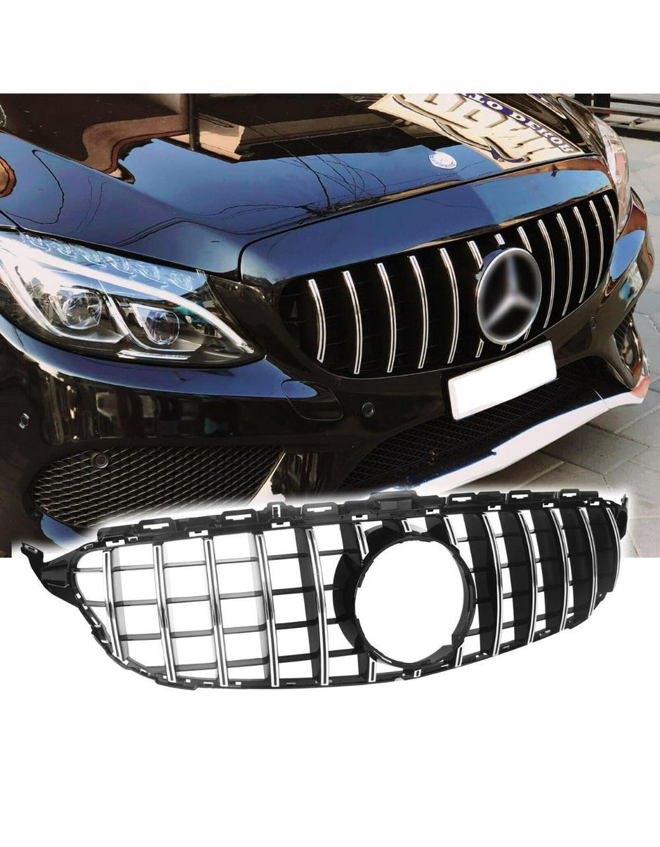 per Mercedes C W205 S205 2014-2018 Griglia Radiatore Look AMG GT