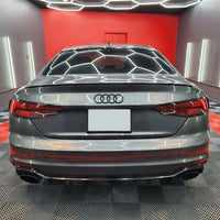 DIFFUSORE *RS-5 LOOK* per AUDI A5 dal 2017 per paraurti SLINE NERO LUCIDO ABS