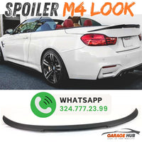 Spoiler Posteriore M4 Mod per BMW Serie 4 F33 Cabrio 2013-20 con base nero opaco