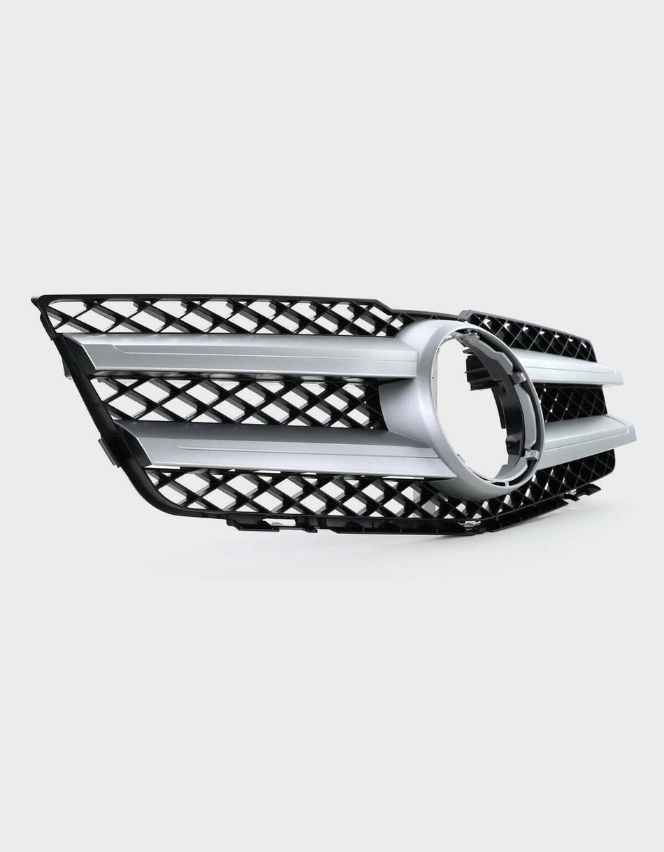 per Mercedes GLK X204 2008-2012 Griglia Sportiva Nero Argento