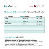 Maniglia per tendina parasole Mitsubishi Eclipse - Grigio
