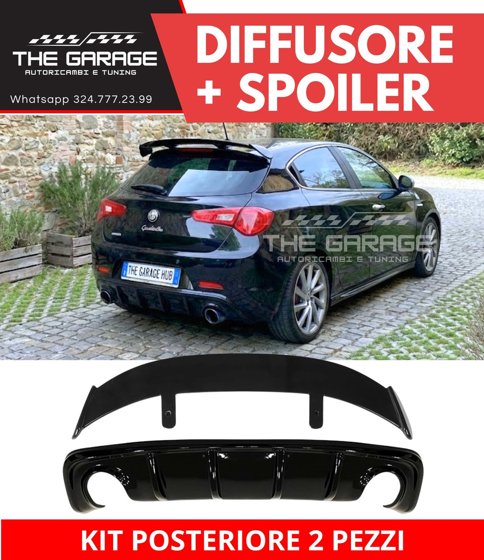 Kit Posteriore "Quadrifoglio" SPOILER + DIFFUSORE per Alfa Romeo Giulietta >2010