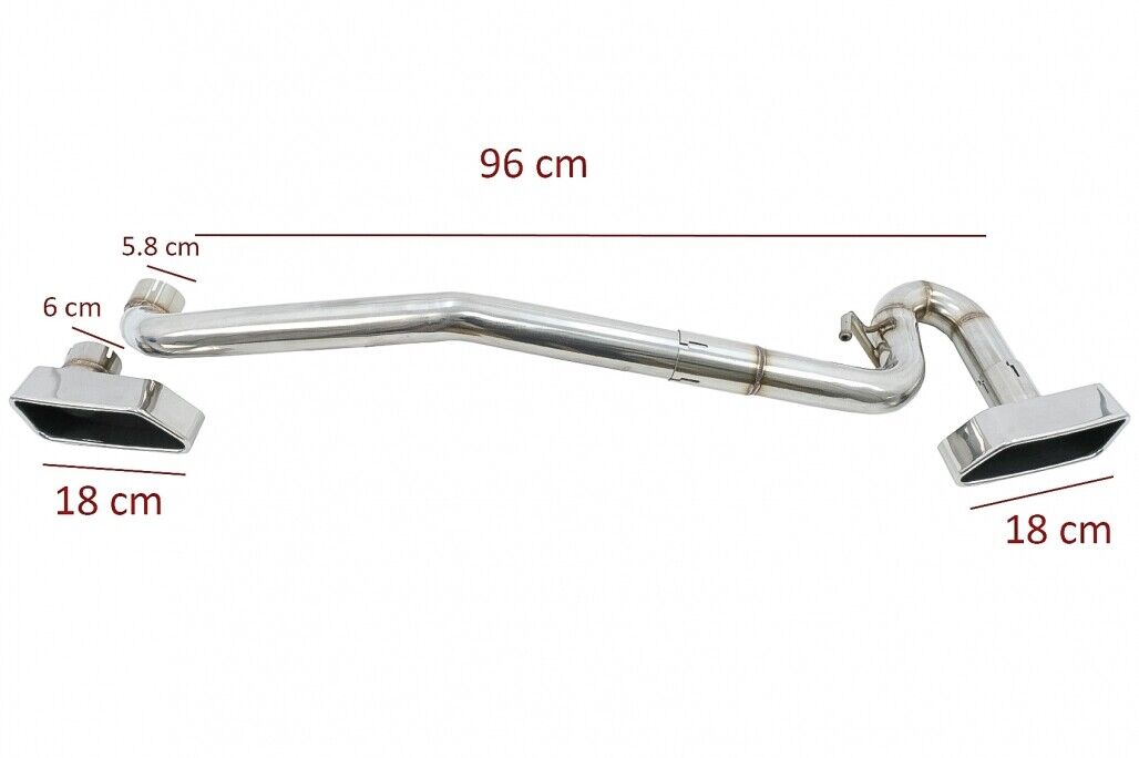 Sistema di scarico per BMW Serie 5 F10 (2011-2017) con terminali della – vista 2