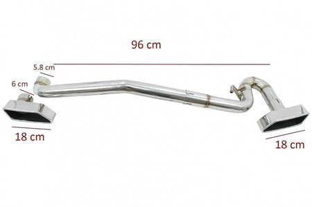 Sistema di scarico per BMW Serie 5 F10 (2011-2017) con terminali della – vista 2
