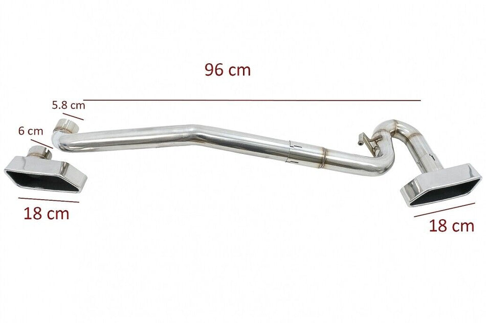 Sistema di scarico per BMW Serie 5 F10 (2011-2017) con terminali della marmitta