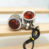 KIT Luci Tonde CROMATE Frecce per Moto Honda Suzuki Honda Yamaha Kawasaki