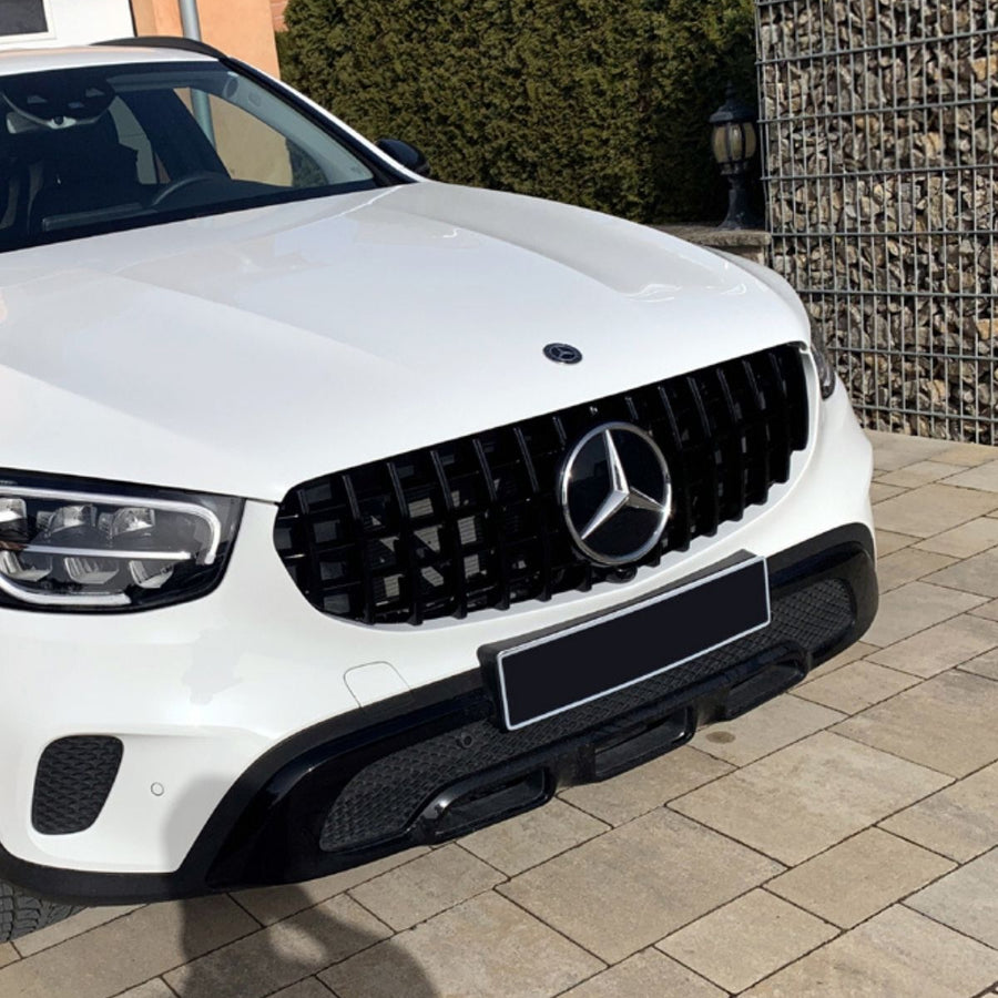 per Mercedes GLC X253 C253 2019-2022 Griglia Anteriore Nera AMG Look