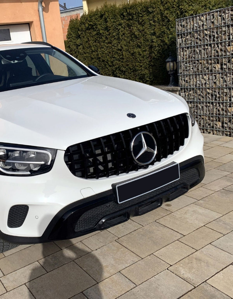 per Mercedes GLC X253 C253 2019-2022 Griglia Anteriore Nera AMG Look
