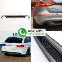 DIFFUSORE 🔥S4 look per AUDI A4 B8 2007-2012 POSTERIORE SOTTO PARAURTI ABS OPACO
