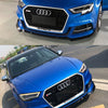 per AUDI A3 8V 2016-2020 Griglia RS3 Look Quattro Nero Cromato