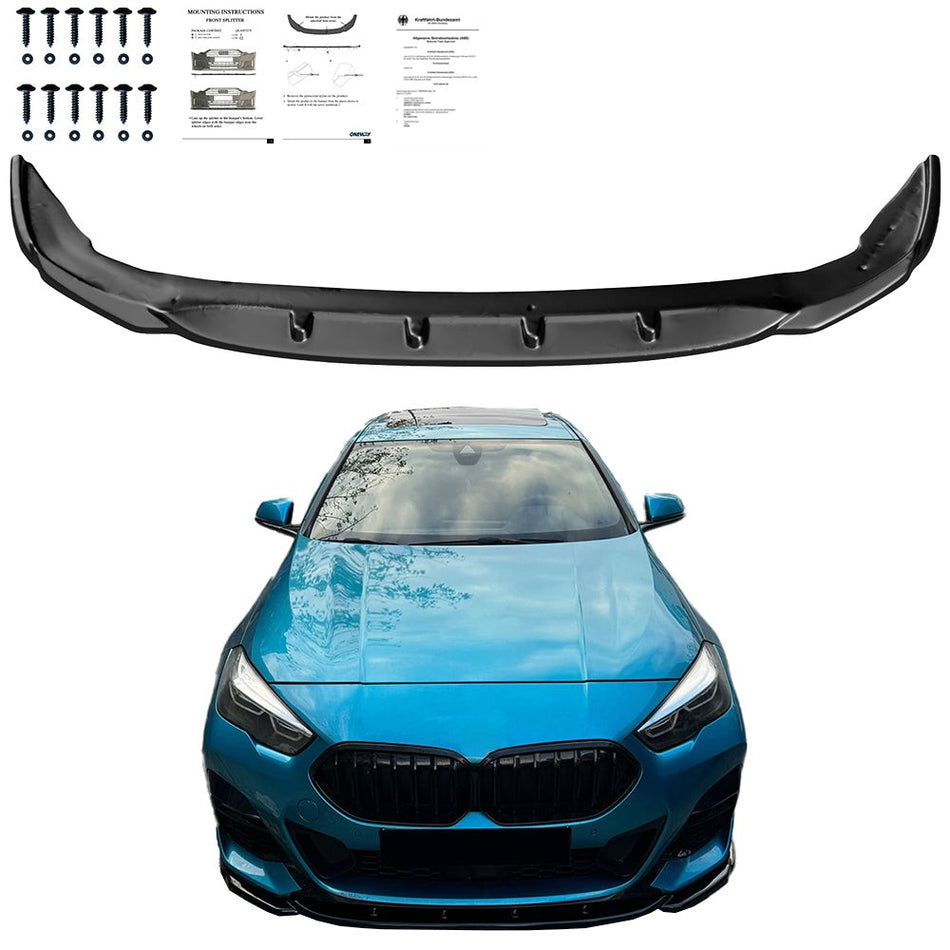 Splitter anteriore per BMW Serie 2 F44 Gran Coupé M-Pack / M235i 2019+ con omolo
