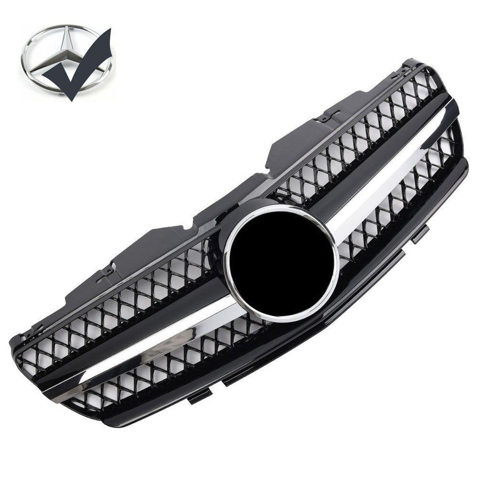 Griglia sportiva griglia per Mercedes R230 SL 2001-2006 cromo nero look AMG
