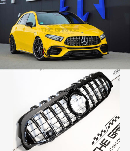 GRIGLIA A45 PANAMERICANA per MERCEDES CLASSE A W177 2018-2023 SILVER - CROMATA – vista 5