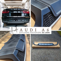 S6 Replica per AUDI A6 4G C7 2015-2018 DIFFUSORE POSTERIORE SOTTO PARAURTI