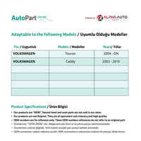 Alza Cristallo Anteriore Destro per VW Caddy/Touran
