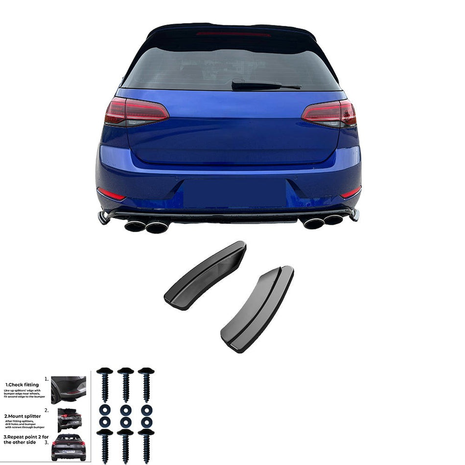 Spoiler laterali posteriori compatibili con VW VOLKSWAGEN Golf MK7.5 R 2017-2020