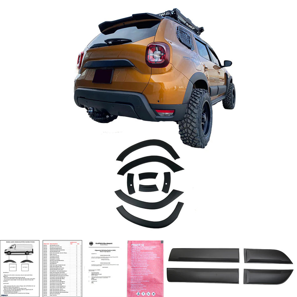 Bodykit Carrozzeria Pacchetto Sportivo per DACIA Duster Serie 2 2018+ Parkassist (senza marcature Duste