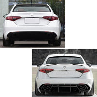 SPOILER Posteriore per ALFA ROMEO GIULIA Poliuretano QUALITA' A+++ NERO LUCIDO