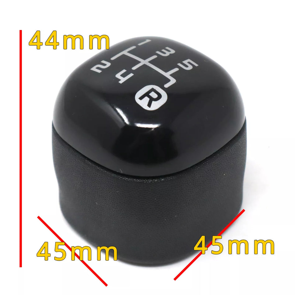 Pomello Manopola 5 Marce leva cambio manuale NERO per Fiat Panda 2012-2024