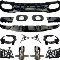 PER MERCEDES CLASSE A W177 AMG A35 - DIFFUSORE POSTERIORE ABS + TERMINALI