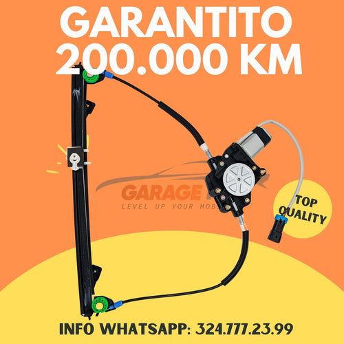 ALZACRISTALLI ELETTRICO ANTERIORE DESTRO DX +MOTORINO FIAT PANDA 169 2003>2013
