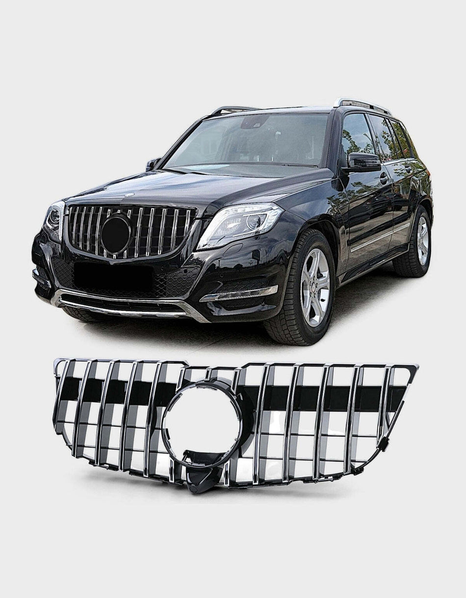 per Mercedes GLK X204 2012-2015 Griglia Sportiva Nero Cromato
