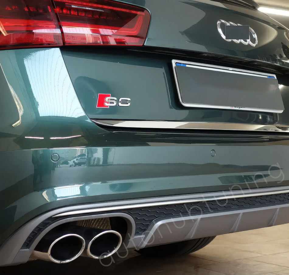 S6 Replica per AUDI A6 4G C7 2015-2018 DIFFUSORE POSTERIORE SOTTO PARAURTI