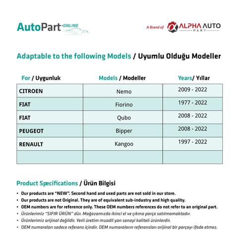 Cerniera porta scorrevole destra-sinistra Fiat Fiorino,Qubo,Bipper, Kangoo