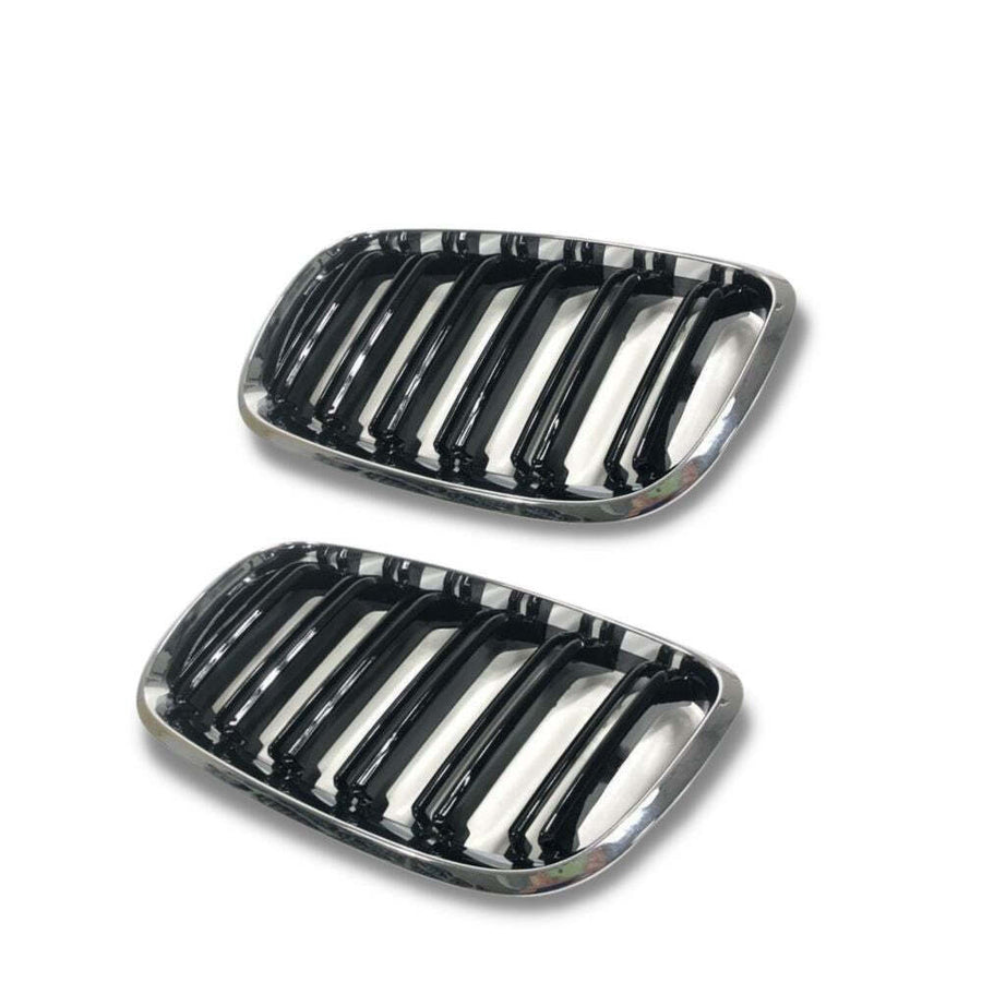 per BMW Serie 3 E90 E91 08-12 Griglia Radiatore M Look Nero Cromato