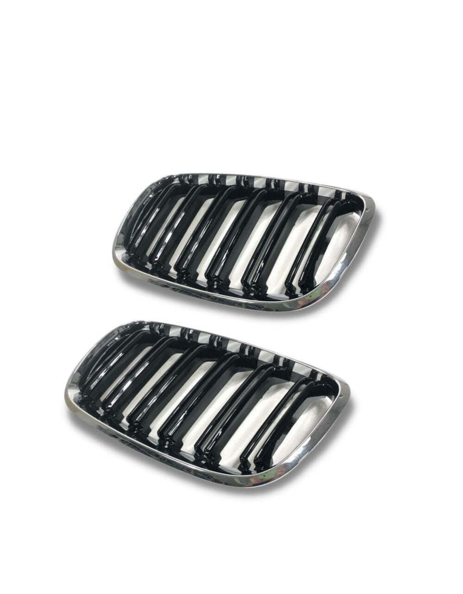 per BMW Serie 3 E90 E91 08-12 Griglia Radiatore M Look Nero Cromato