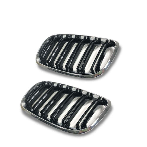 per BMW Serie 3 E90 E91 08-12 Griglia Radiatore M Look Nero Cromato