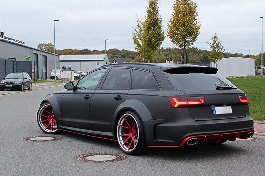 Spoiler sul tetto per Audi A6 Avant Facelift 4G C7 (2015-2018) Piano Black – vista 10