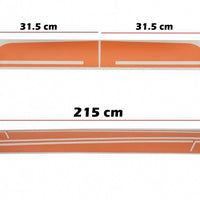 Decalcomanie laterali Adesivo in vinile arancione opaco per Mercedes C238 Coupe