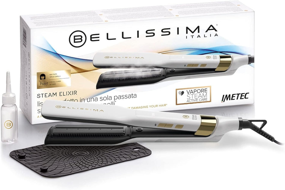 Bellissima Imetec Steam Elixir, Straightener, Straight Hair in Standard