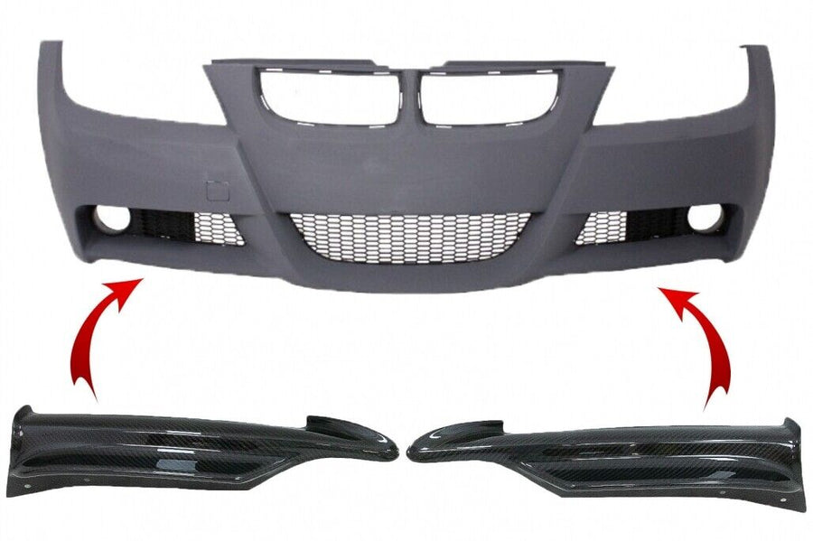 Spoiler anteriore in carbonio per BMW Serie 3 E90 E91 berlina Touring (2005-2008